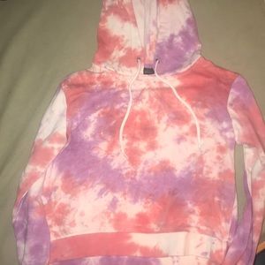 Cropped Tie Dye Hoodie